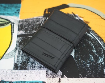 Recycled Vegan Trifold Wallet: Slim Minimalist Coin & Card Holder