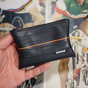 Upcycled Bike Tube Coin Pouch: Eco-Friendly Zippered Wallet