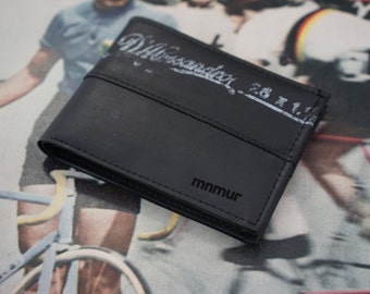 Recycled inner tube wallet for men / unique piece. Vegan and eco-friendly wallet. Gift idea bicycle lovers.