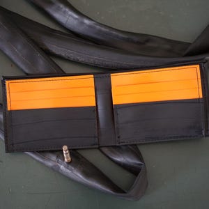 Portemonnee met gerecyclede fietsbuis voor heren / Kaartenportemonnee / Veganistische milieuvriendelijke portemonnee / Fietsliefhebbers cadeau-idee / Minimalistische portemonnee / Dunne portemonnee