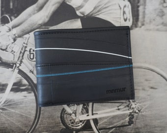 Handmade Wallet for men / unique piece. Made out of up-cycled bike tubes / Vegan and eco-friendly wallet. Gift idea bicycle lovers.