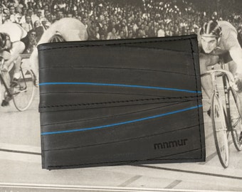 Cartera para hombre con bolsillo para monedas / Perfil ultrafino / Diseño compacto / Cartera para cámara de bicicleta / Idea de regalo para él / Hecho a mano en Italia.