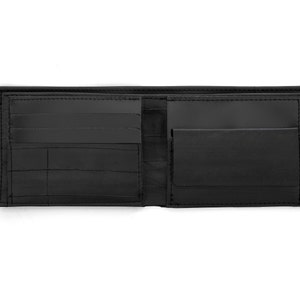 Slim Wallet for men, limited edition. Handmade from bike tubes. Holds coins, cards and notes. Functional and very durable.
