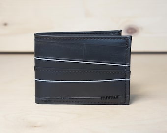 Upcycled Bike Tube Wallet with Coin Pocket - Handmade in Italy