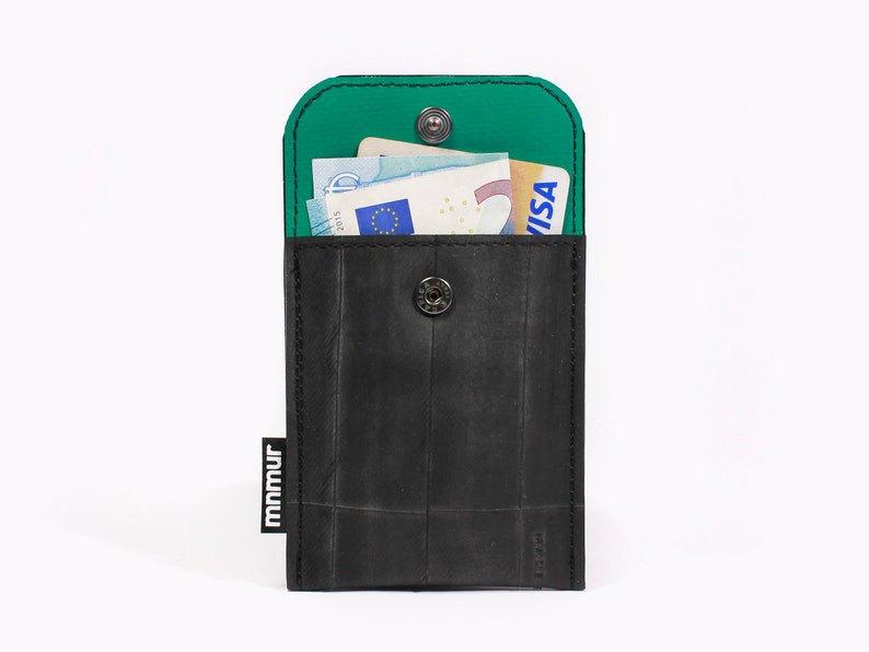 Small wallet made from recycled inner tubes. Handcrafted with care in Italy. image 6