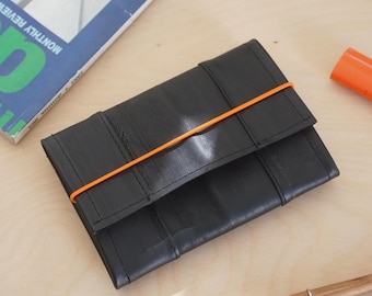 Ladies wallet, small purse. Fits cash, coins and cards. Compact but roomy. Up-cycled and Vegan, Handmade in Italy.