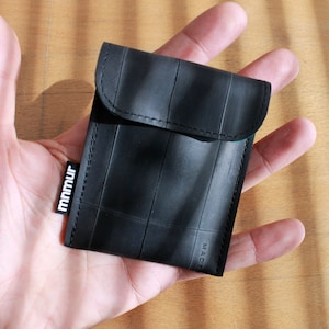Small wallet made from recycled inner tubes. Handcrafted with care in Italy. image 1