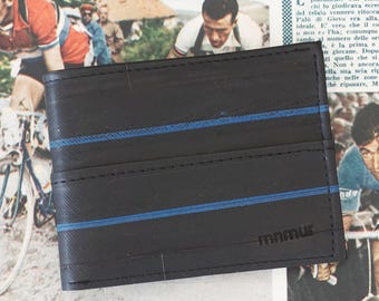 Cartera ecológica reciclada para hombre / Cartera con cámara de aire reciclada / Cartera vegana / Regalo para entusiastas de la bicicleta / Cartera sostenible hecha a mano