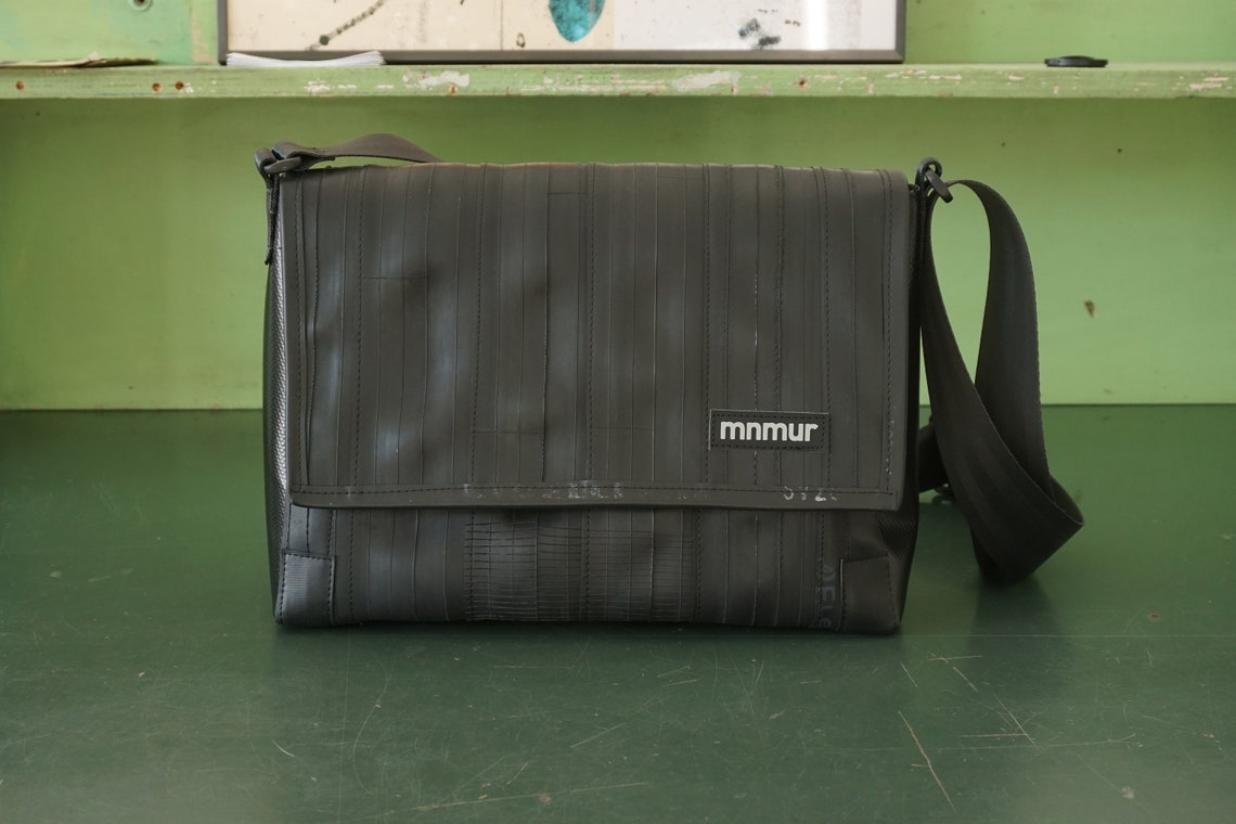 Small Inner Tube Messenger Bag. Vegan Shoulder Bag. Etsy