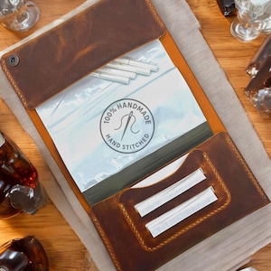 Porta tabacco in pelle fatto a mano, porta tabacco personalizzato, regalo in pelle, custodia per tabacco, porta tabacco, porta sigarette, portafoglio per tabacco, regalo per