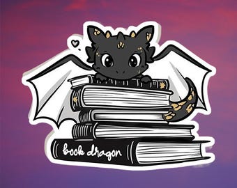 ACOTAR stickers| Dragon sticker| Black and Gold| Bookish sticker| Kindle sticker| laptop sticker| water bottle sticker| Gifts for readers