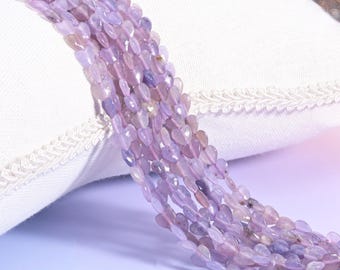 Purple Lepidolite Heart Beads Size 6mm Jewelry Making 15 Inch Strand