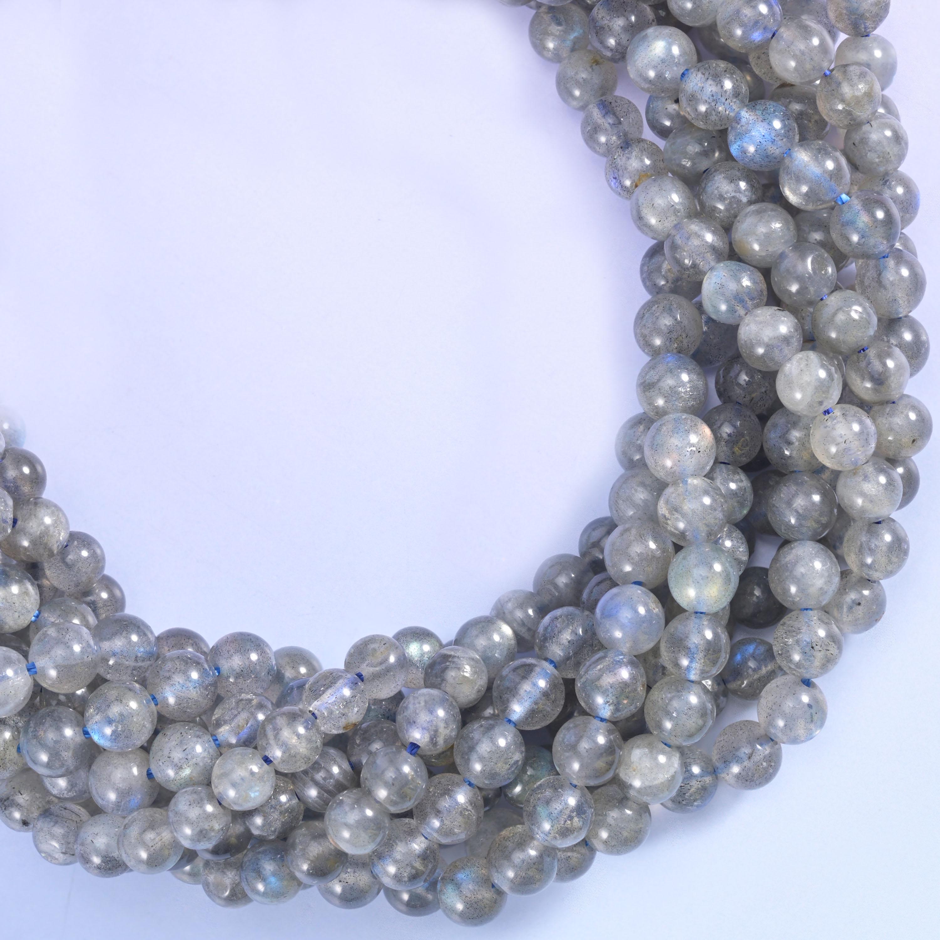 Top Quality Labradorite Round Beads 4mm To 10mm – 15.5 Inch Smooth Strand