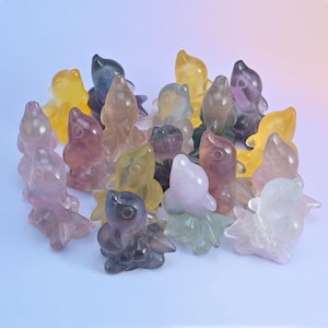 Fluorite Dolphin Carving: 2&quot; Crystal Gemstone Figurine