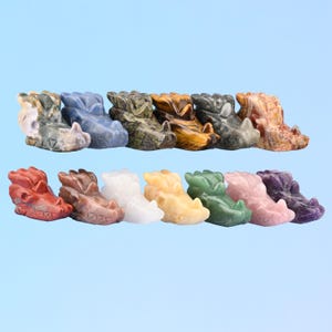 Crystal Dragon Head Carving: Gemstone Figurine, Home Decor