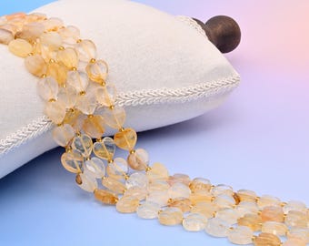 Filo di perline a forma di cuore sfaccettate Golden Healer, misura 12 mm, per la creazione di gioielli, lunghezza 15,5 pollici.