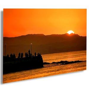 Sunset and Silhouettes Chania Harbor, Old Venetian Harbor, Crete, Greece