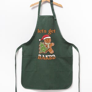 Tablier de Noël cuit au four, tablier de l&#39;équipe de biscuits, cadeau de vacances drôle, Noël amateur de biscuits, cadeau, cadeau de Noël pour maman, permet d&#39;obtenir un tablier de cuisson au four