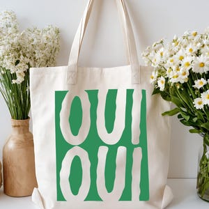 Oui Tasche, Französisch Reisetasche, Oui, Französisch Tasche, Femme, Paris Tasche, Paris Urlaub, Französisch Lehrer Geschenk, beliebte Geschenktasche