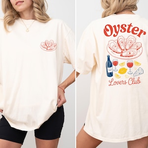 Komfort Farben Oyster Club T-Shirt: Retro Seafood Graphic Tee