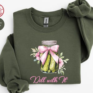 Dill With It Pickle T-Shirt: Coquette Preppy Tee