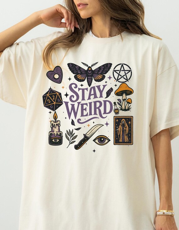 Comfort Colors Vintage Halloween Shirt: Witchy Celestial Tee