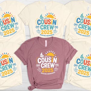 Cousin Crew 2025 Comfort Colors Shirt: Summer Vacation Matching Tee