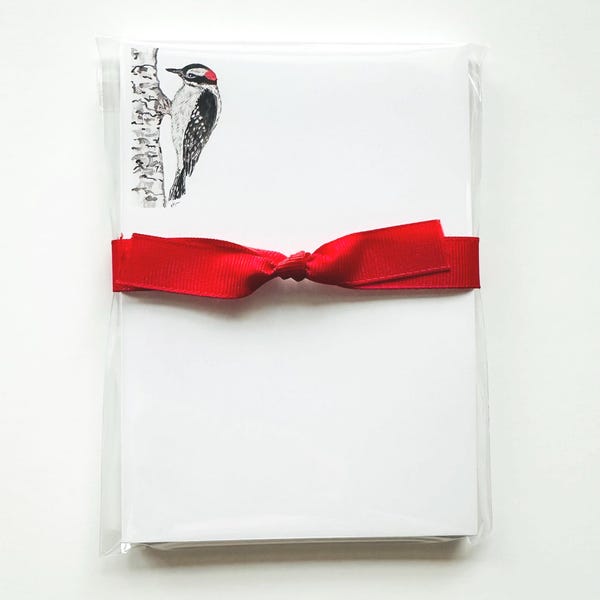 Woodpecker watercolor illustrated notepad
