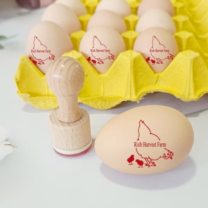 Mini eierstempel | Huishouden | Boerderijstempel | Eiermarkering | Eierstempel | Stempel eierdoos | Leuke eierstempel | Boerenmeisje