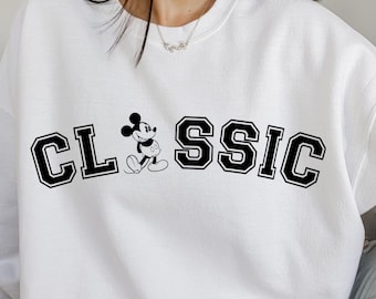 Classic Mickey Crewneck Sweatshirt, Disney Sweater, Disney World Sweatshirt, Disney Gift Idea, Cute Disney Sweatshirt, Disneyland Longsleeve