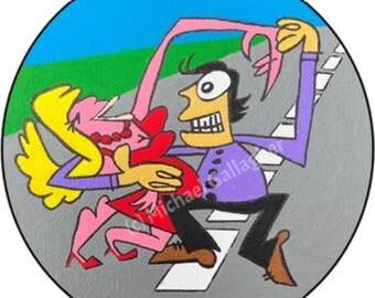 CARTOON ART NO 4 - "Dancing in the Street"