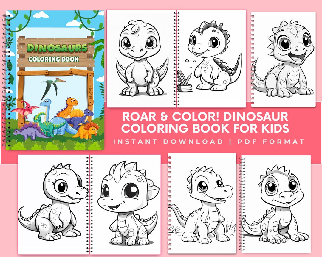 Prehistoric Dinosaur Coloring Activity Book for Kids With Trex ...