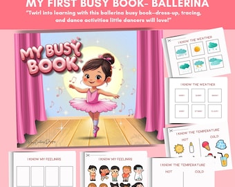 Printable Ballerina Busy Book for Toddlers and Preschoolers Fun Early Learning Activity Binder