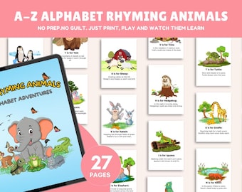 Alphabet Rhyming Printables Activities for Preschool and Early Literacy Worksheets