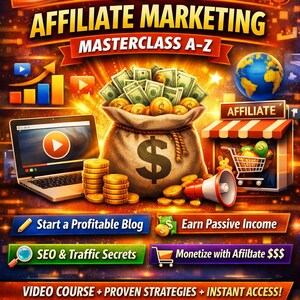 Blogging & Affiliate Marketing Masterclass A–Z | Video Tutorials + SEO + Passive Income Strategies