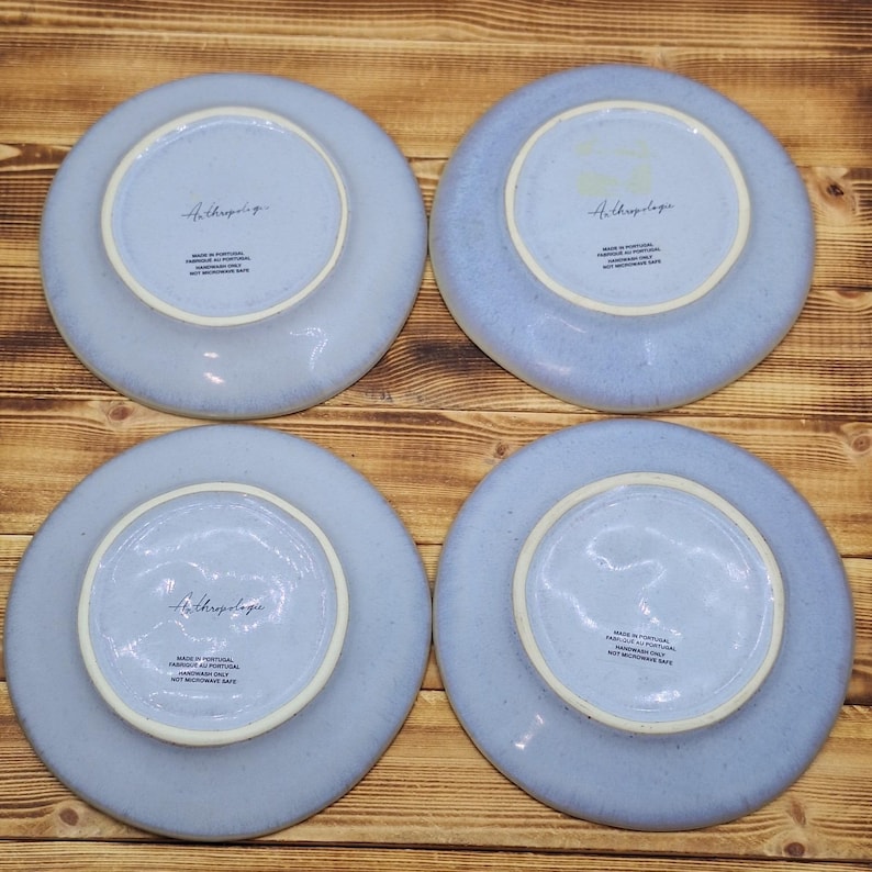 4 Anthropologie Coasta Nova Brisia 6" Salad/Dessert Plates Green Blue image 6