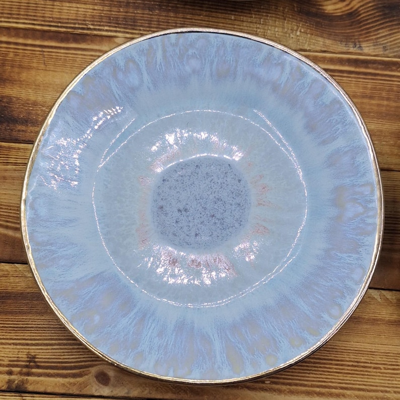 4 Anthropologie Coasta Nova Brisia 6" Salad/Dessert Plates Green Blue image 3