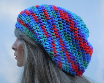 Dreadlock Beanie Rasta Hat Black Gold Dreadlock Hat Slouchy Beanie