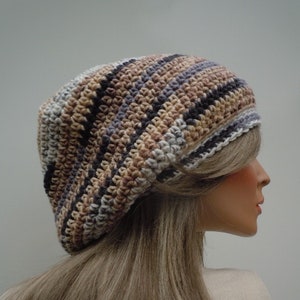 Rock Quarry Colors Tam, Rock Colors large Beret, Dreadlock Tam, Rasta Tam Cap, Hippie Hat, Gray Tam, Bag Hat, Dreadlock Beanie, Rasta Hat