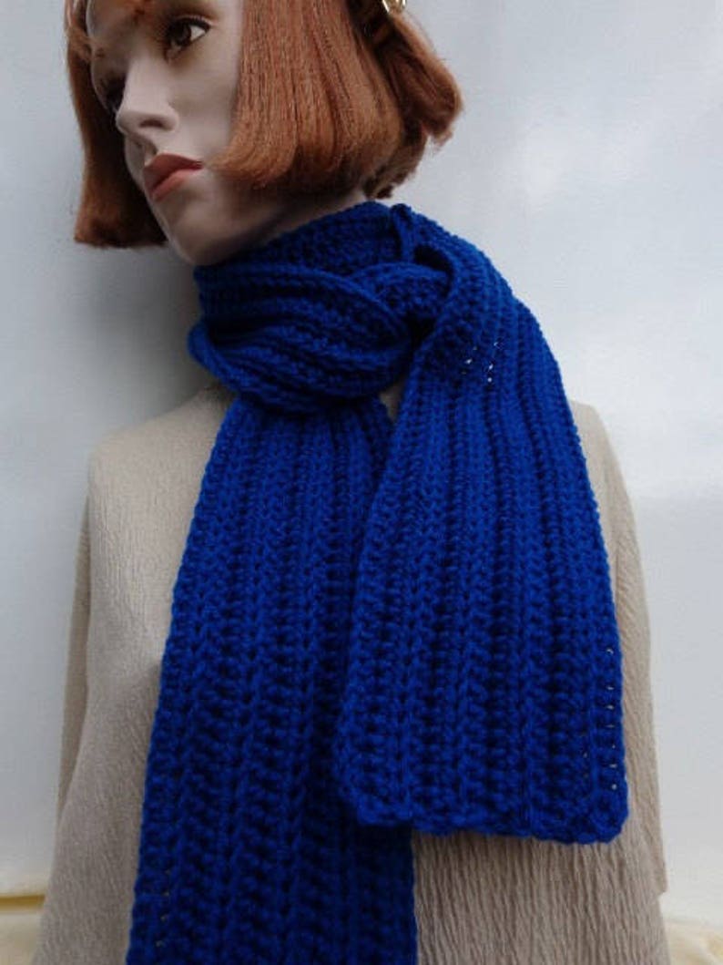 Royal Blue Scarf Cobalt Blue Scarf Dark Blue Scarf Womens Etsy New