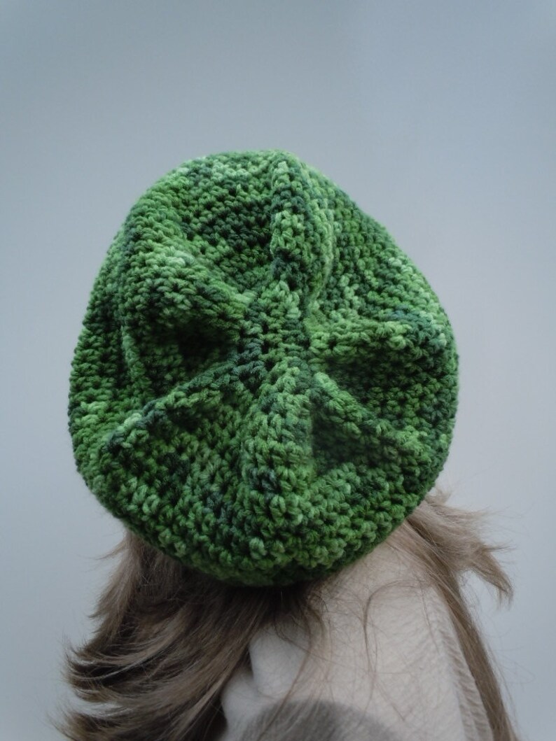 Rasta Hat Variegated Greens Jamaica Hippie Hat Dreadlock Tam Green Slouchy Bright Green Tam Rasta Tam Cap Bag Hat