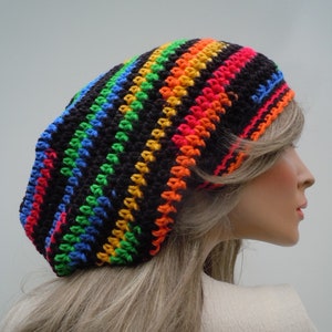 Rasta Tam, Black Light Colors, Neon Colors Tam, Bright Colors Tam, Dreadlock Tam, Rasta Crown, Hippie Hat, Bag Hat, Bright Color Tam
