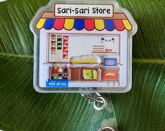 Snack Shop Shaker Badge Reel | Cute Foodie Work Badge Holder | Kawaii Retractable ID Reel for Nurses, Students & Snack Lovers