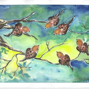 Bird Painting, Original Watercolor Painting | Nature Inspired Wall Art