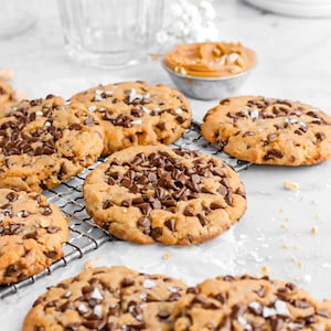 Soft & Chewy Bakery Style Peanut Butter Chocolate Chip Cookies Recipe | Homemade Cookies | Digital Download | Printable Recipe | Instant PDF
