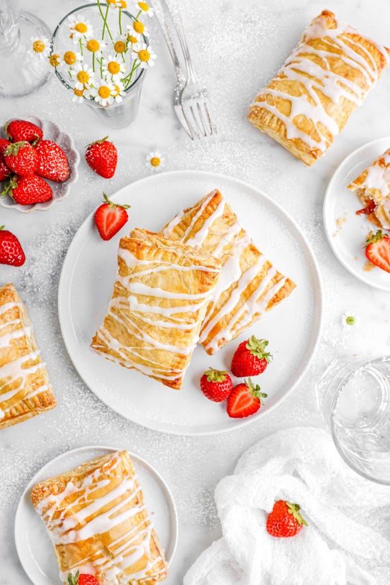 Easy Strawberry Toaster Strudels Recipe Puff Pastry Breakfast