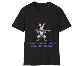 Funny Bunny Gym T-Shirt | Unisex Softstyle Cotton Tee