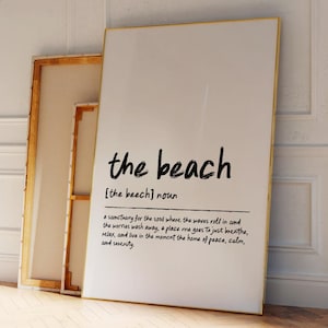 Beach Definition Print, Definition Print, Beach Definition Sign, Beach Wall Art, Beach Quote Print, Beach Lover Gift, Beach Art Printable