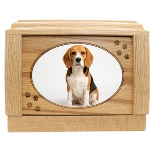Wooden Pet Urn, Urns for Dogs, Limited Edition, Box for Cremation Ashes, oak pet urn, oak cremation urn