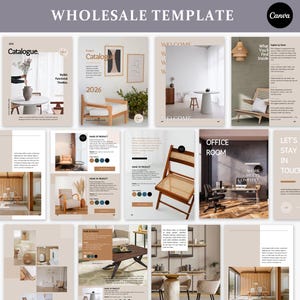 Editable Furniture Wholesale Linesheet Template: Home Decor Product Catalog (Canva, PDF Download)